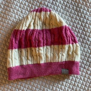 American Eagle NEW Pink Stripe Angora Beanie Hat